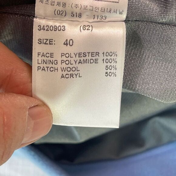 Bogner Blue Fleece Lined Half Zip Mock Neck Long Sleeve Pullover Sweater Size 40 - Picture 10 of 12